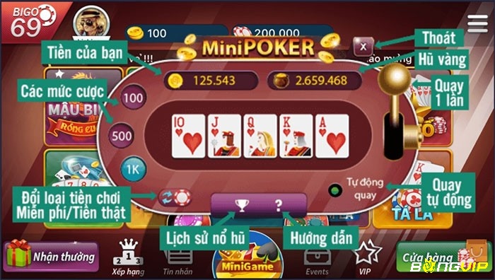 Với luật chơi Mini Poker đơn giản và luật trả thưởng hấp dẫn, Mini Poker là trò chơi thú vị cho người chơi muốn trải nghiệm niềm vui và có cơ hội thắng lớn